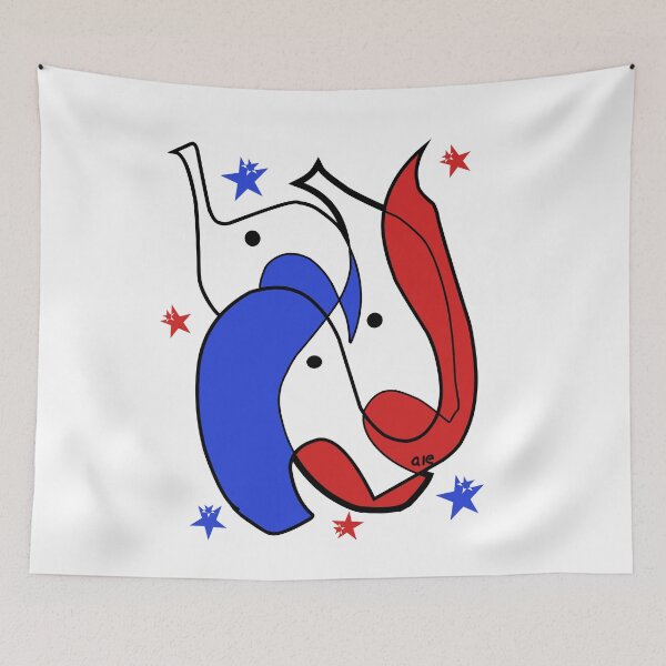 Item preview, Patriotic elephant  designed and sold by ALEFANTICA.