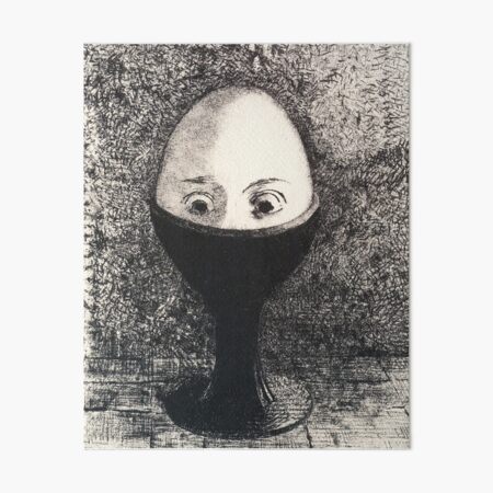 HD The Egg, by Odilon Redon (1885) High Definition Art Board Print