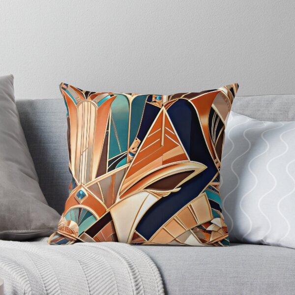 Item preview, Art Deco Abstract Design In Teal And Earthtones designed and sold by DEC02.