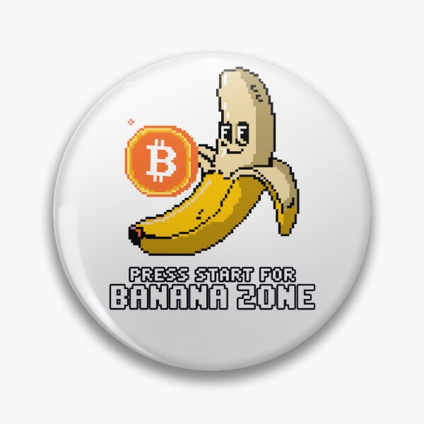 Item preview, Press Start for Banana Zone – Retro Bitcoin Gamer Art designed and sold by BeamiCreations.