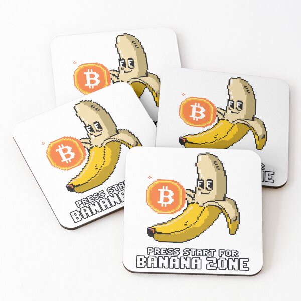 Item preview, Press Start for Banana Zone – Retro Bitcoin Gamer Art designed and sold by BeamiCreations.
