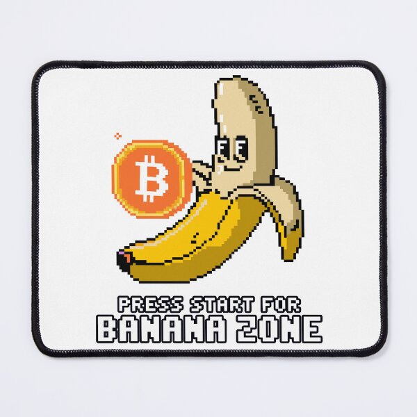 Item preview, Press Start for Banana Zone – Retro Bitcoin Gamer Art designed and sold by BeamiCreations.