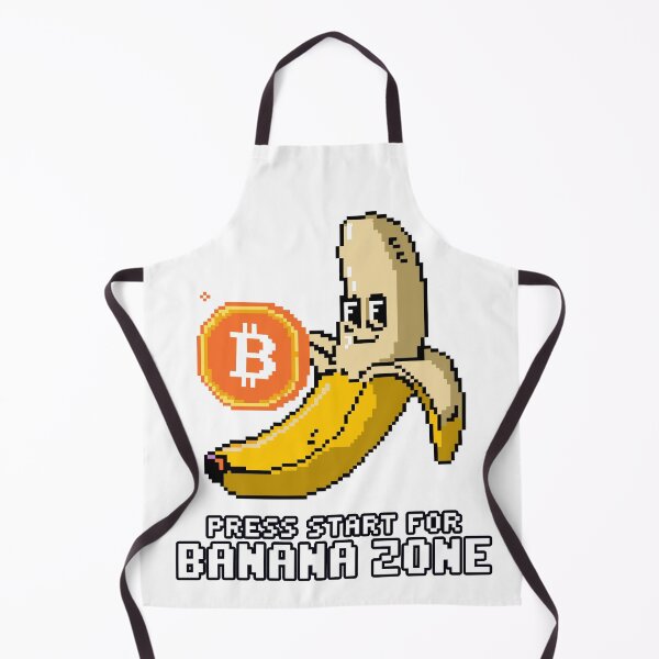 Item preview, Press Start for Banana Zone – Retro Bitcoin Gamer Art designed and sold by BeamiCreations.
