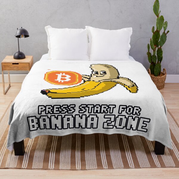 Item preview, Press Start for Banana Zone – Retro Bitcoin Gamer Art designed and sold by BeamiCreations.