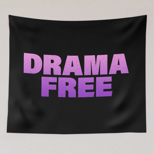 Item preview, Drama Free in Pink and Violet Bold designed and sold by Memes N Lore .