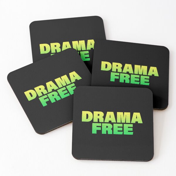 Item preview, Drama Free in Yellow and Lime Bold designed and sold by Memes N Lore .