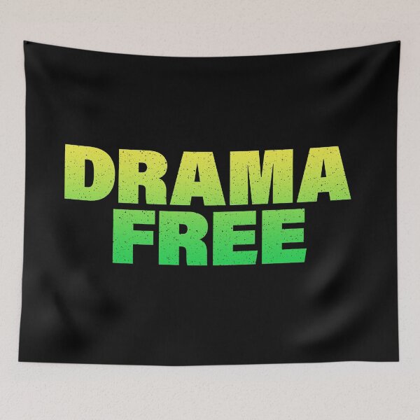 Item preview, Drama Free in Yellow and Lime Bold designed and sold by Memes N Lore .
