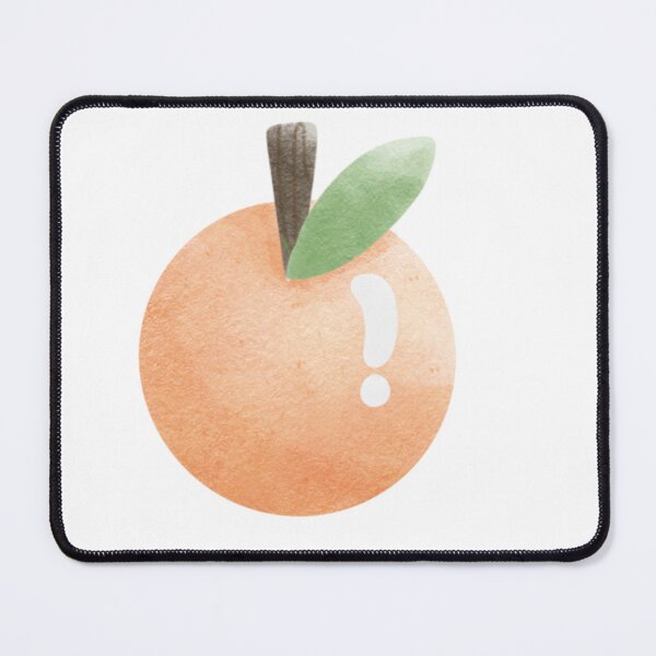 Item preview, Excited Watercolor Orange with Exclamation Mark – Cute Fruit Illustration designed and sold by inelistudio.