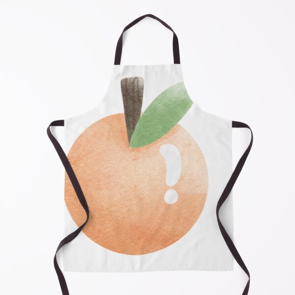 Item preview, Excited Watercolor Orange with Exclamation Mark – Cute Fruit Illustration designed and sold by inelistudio.