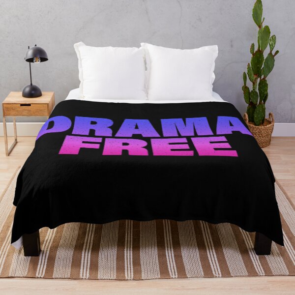 Item preview, Drama Free in Blue and Pink Bold designed and sold by Memes N Lore .