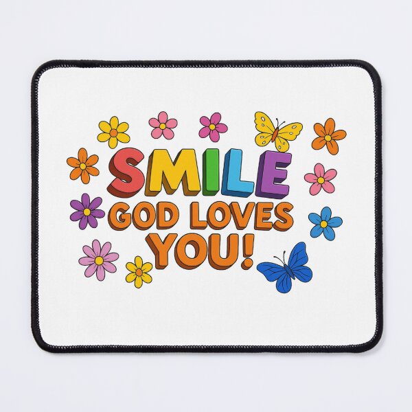 Item preview, "SMILE GOD loves you!l" Christian Inspirational Design Template designed and sold by Inspire par Dieu.