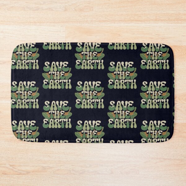Item preview, Save the Earth – Retro Green Eco Message designed and sold by Taans-Creation.