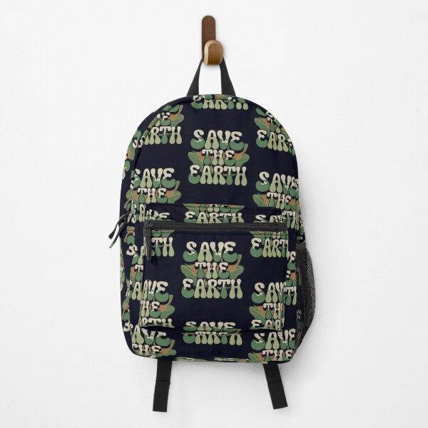 Item preview, Save the Earth – Retro Green Eco Message designed and sold by Taans-Creation.