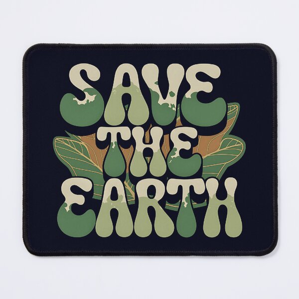 Item preview, Save the Earth – Retro Green Eco Message designed and sold by Taans-Creation.