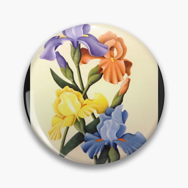 Item preview, Bold Irises – Colourful Floral Oil Painting by Avril Thomas designed and sold by AvrilThomasart.
