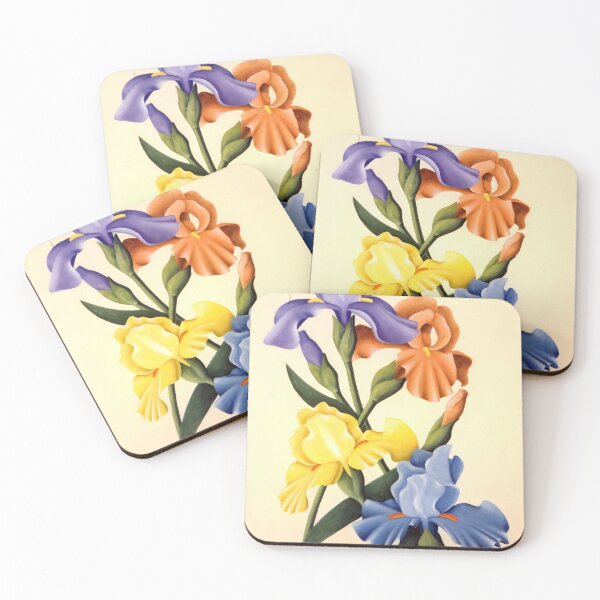 Item preview, Bold Irises – Colourful Floral Oil Painting by Avril Thomas designed and sold by AvrilThomasart.