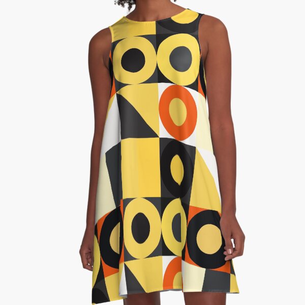 Item preview, Yellow, Orange, White And Black Geometric Abstract Designs designed and sold by DEC02.