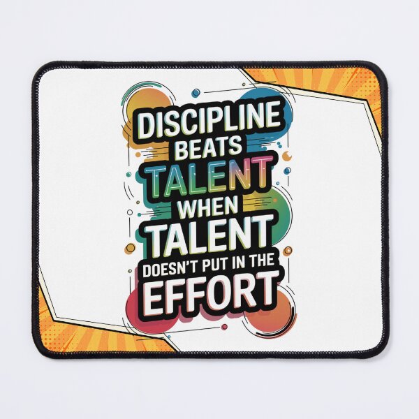 Item preview, Discipline vs. Talent – Real Effort Quote designed and sold by Viva-Vibes504.