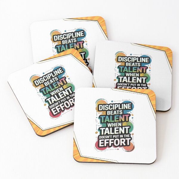 Item preview, Discipline vs. Talent – ​​Real Effort Quote designed and sold by Viva-Vibes504.