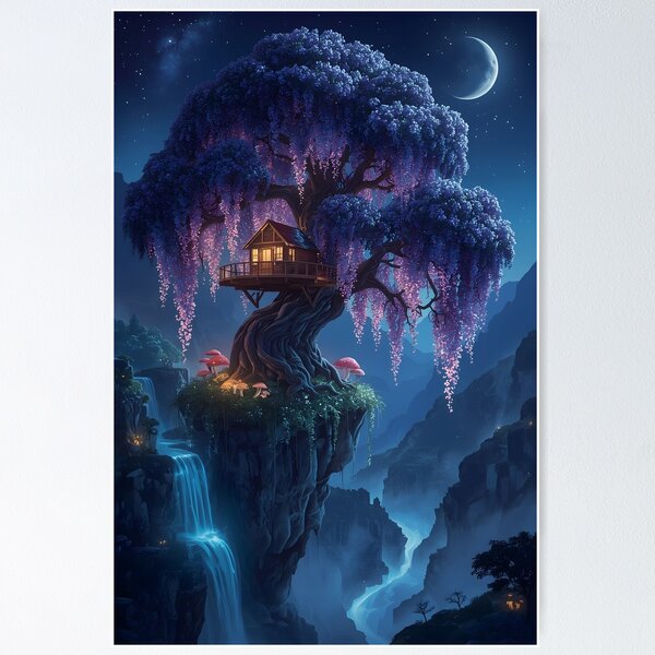 Item preview, Starry Night Treehouse designed and sold by Dream Realm Designs .