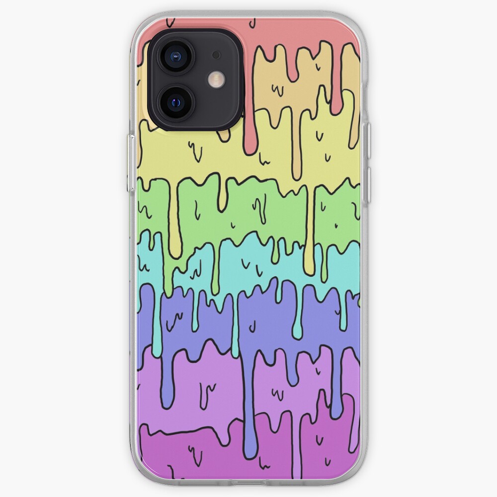 Pastel Kawaii Melting Rainbow Design iPhone Case & Cover