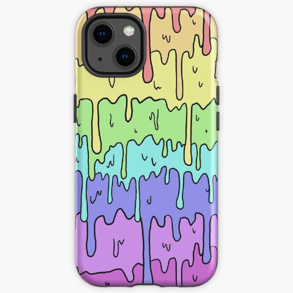 Pastel Kawaii Melting Rainbow Design Coque antichoc iPhone