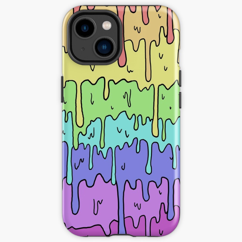 Pastel Kawaii Melting Rainbow Design iPhone Case