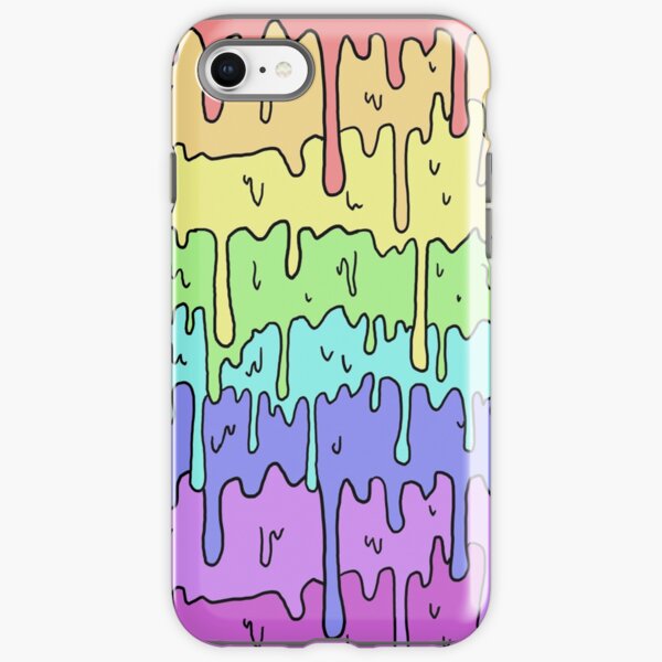 Pastel Kawaii Melting Rainbow Design iPhone Tough Case