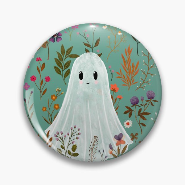 Item preview, Ghost Garden – Teal - Autumn Spirit Design - Katherine Quinn designed and sold by Katherine Quinn Illustration.