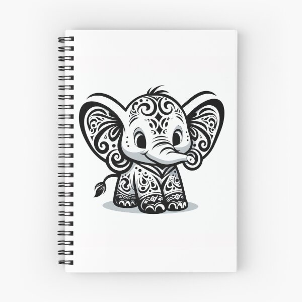 Item preview, baby elephant with mandala designed and sold by Dailyprintstyle.