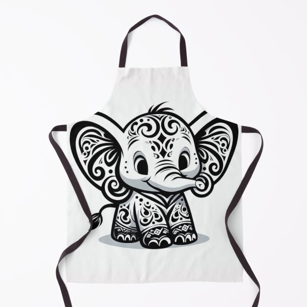 Item preview, baby elephant with mandala designed and sold by Dailyprintstyle.