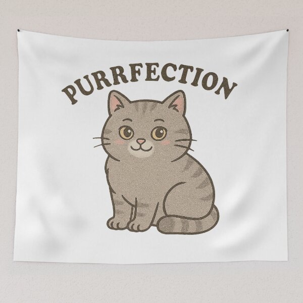 Item preview, Purrfection – Cute Cat Confidence Aesthetic Design designed and sold by FriskySloths.