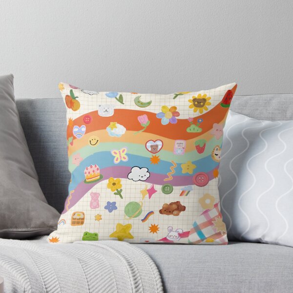 Item preview, Cute Pastel Rainbow Kidcore Crayon Doodle Collage designed and sold by TellUsTheStory.