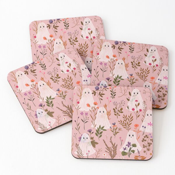Item preview, Ghosts Garden - Autumn Spirit - Pink - Katherine Quinn designed and sold by Katherine Quinn Illustration.
