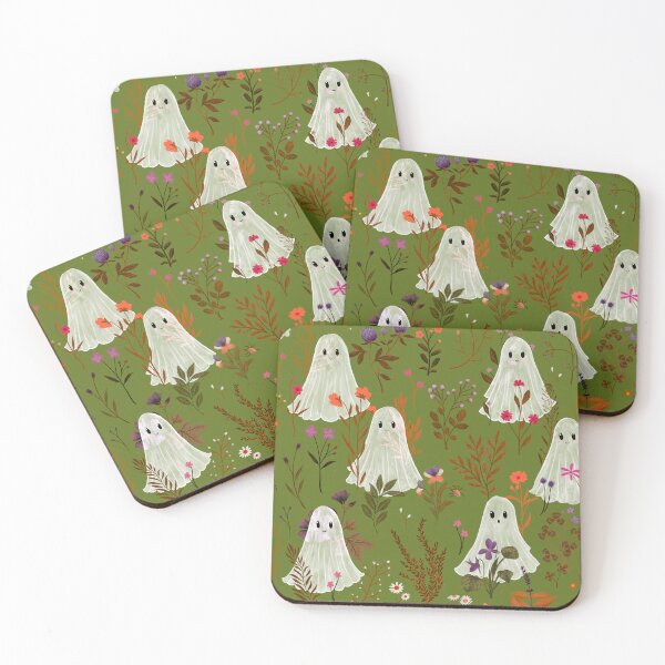 Item preview, Ghosts Garden - Autumn Spirit - Green - Katherine Quinn designed and sold by Katherine Quinn Illustration.