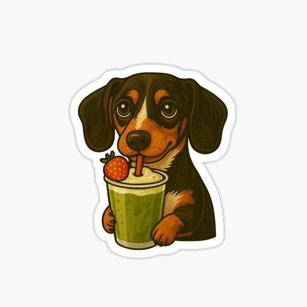 Item preview, Dachshund's First Matcha designed and sold by BubbiesShop.