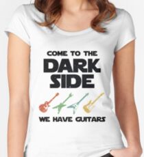 Come to the Dark Side, We Have Guitars | Funny Concert Star Musician Gift - Orchestra, Rock Music or Jazz! Women's Fitted Scoop T-Shirt