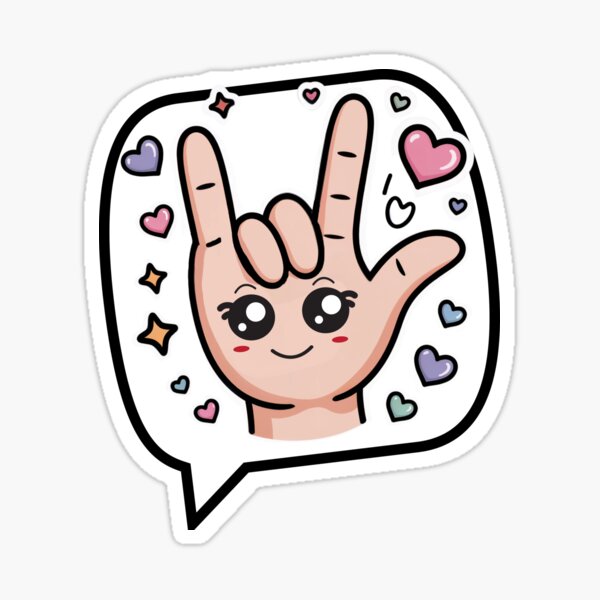 Item preview,  Asl humor Cute Kawaii ily Hand Sign designed and sold by Emivare.