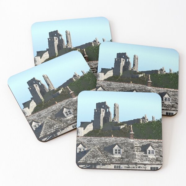 Item preview, Corfe Castle & The Greyhound Rooftop designed and sold by wiggyofipswich.