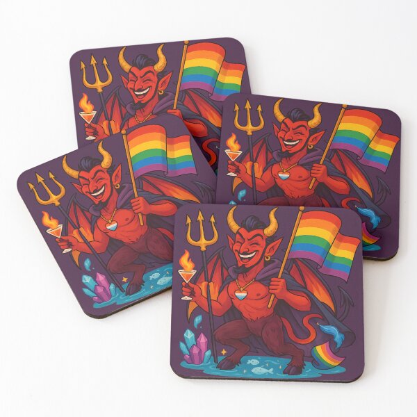 Item preview, Pride Devil with Trident and Cocktail designed and sold by Ironicdoll.