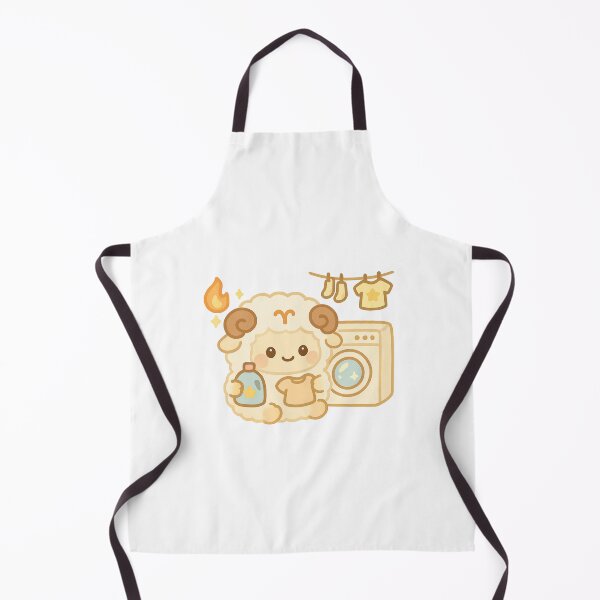 Item preview, Laundry Aries Zodiac Design – Kawaii Ram with Washing Machine, Fire Sign Humor Art designed and sold by Vendeloc.