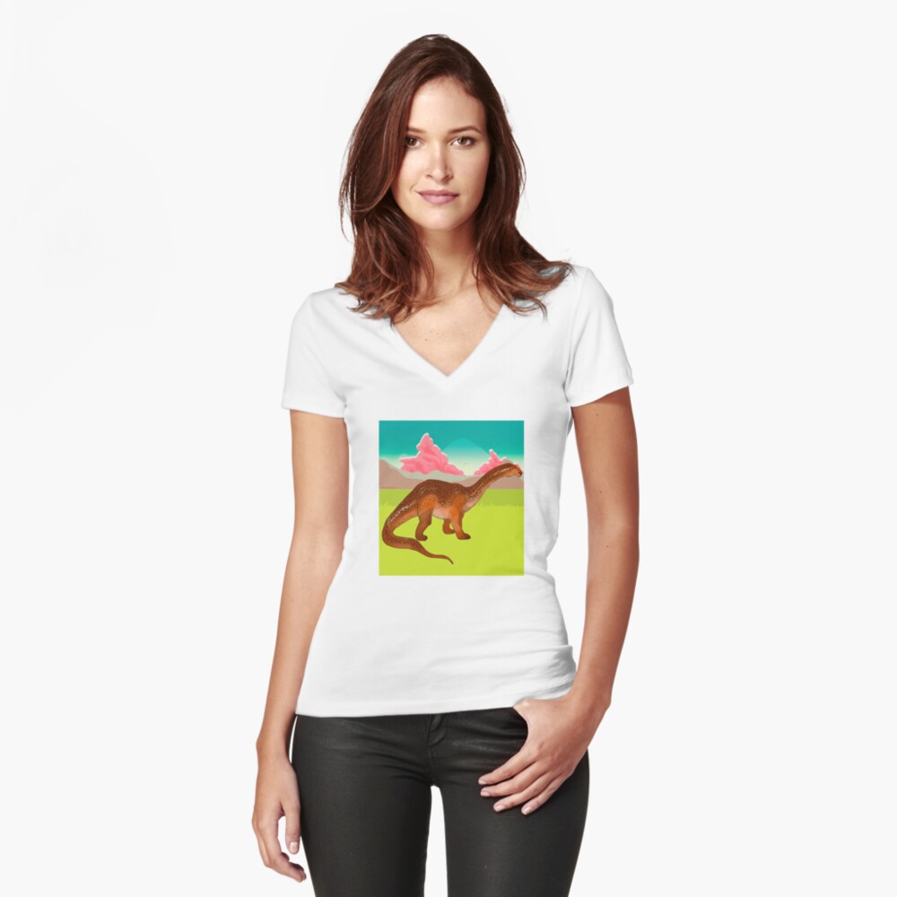 Item preview, Fitted V-Neck T-Shirt designed and sold by artbyjesea.