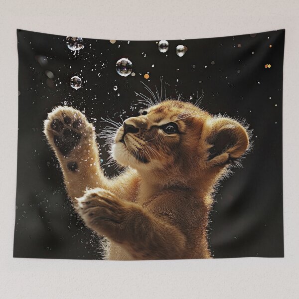 Item preview, Baby Lion Playing with Bubbles 01 designed and sold by Elisabeth Lucas.