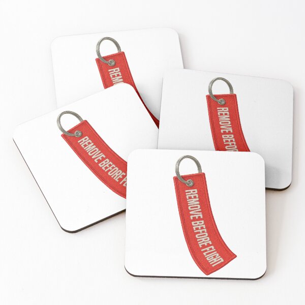 Artikelvorschau, Hyperrealistisches "Remove Before Flight" Tag Clipart – Aviation bestickter Schlüsselanhänger entworfen und verkauft von Bluefin-Designs.