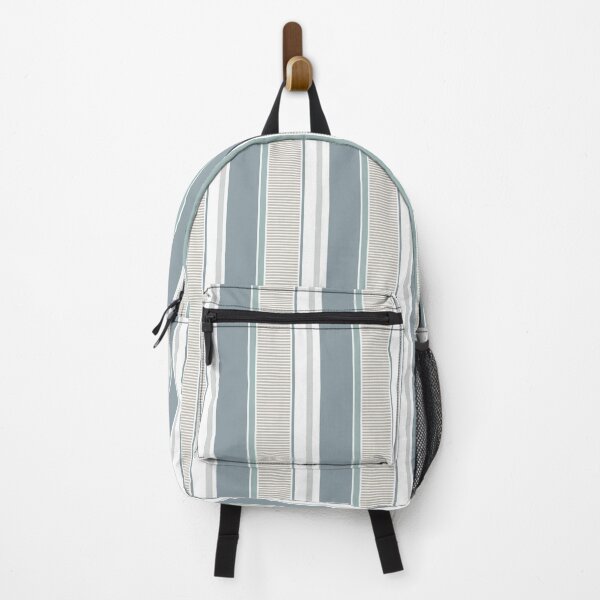 Item preview, Coastal Cottage Striped Pattern – Soft Blue & Neutral Nautical Design designed and sold by CJ Creations.