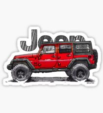 4dr Jk Unlimited - Red Sticker