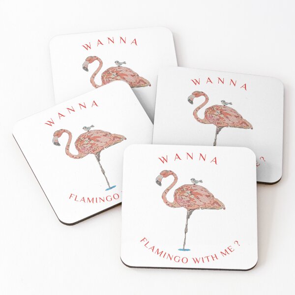 Item preview, Wanna Flamingo With Me? – Cute Flamingo Design - Red Font designed and sold by LnsCreations.
