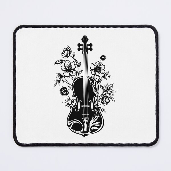 Item preview, Violin Floral Music Orchestra Bowed String Instrument designed and sold by inkoutninja.