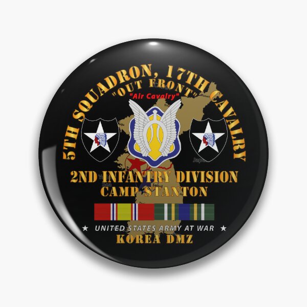 Artikelvorschau, Armee – 5. Schwadron, 17. Kavallerie – Camp Stanton – 2. ID mit Karte mit KOREA SVC entworfen und verkauft von Military Insignia Products.