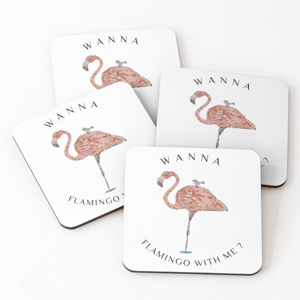 Item preview, Wanna Flamingo With Me? – Cute Flamingo Design - Black Font designed and sold by LnsCreations.